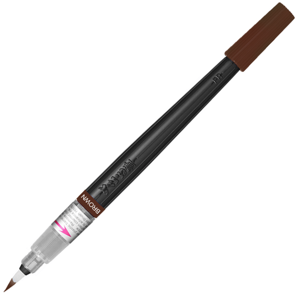 Caneta Pincel Aquarela Color Brush Pentel Brown 106